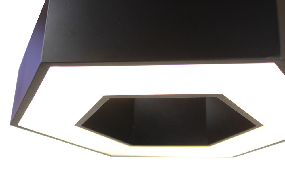 Zazil LED Hexagonal 16 Pendant, Black