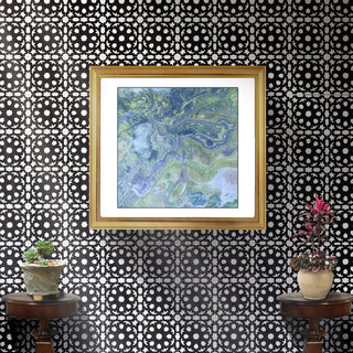 Fes Handmade Cement Tile, Black/White, Sample