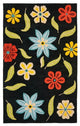 Safavieh Blossom Blm678B Floral Rug, Black/Multi, 8'0"x10'0"