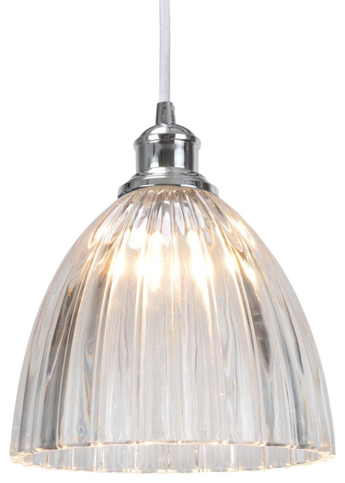 61004-2 Adjustable 1-Light Hanging Mini Pendant Ceiling Light, Chrome