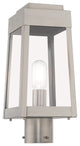 Livex Lighting Brushed Nickel 1-Light Outdoor Post Top Lantern