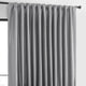 Blackout Extra Wide Vintage Textured Faux Dupioni Curtain, Storm Grey, 100"x108"
