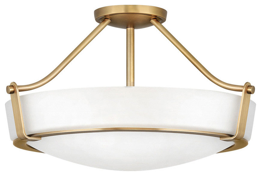 Hinkley Hathaway Large Semi-Flush Mount, Heritage Brass