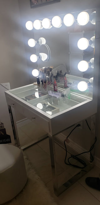 Mini SlayStation Emma Vanity Table, White