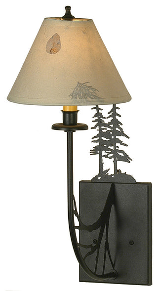 8W Pressed Foliage Tall Pines Wall Sconce