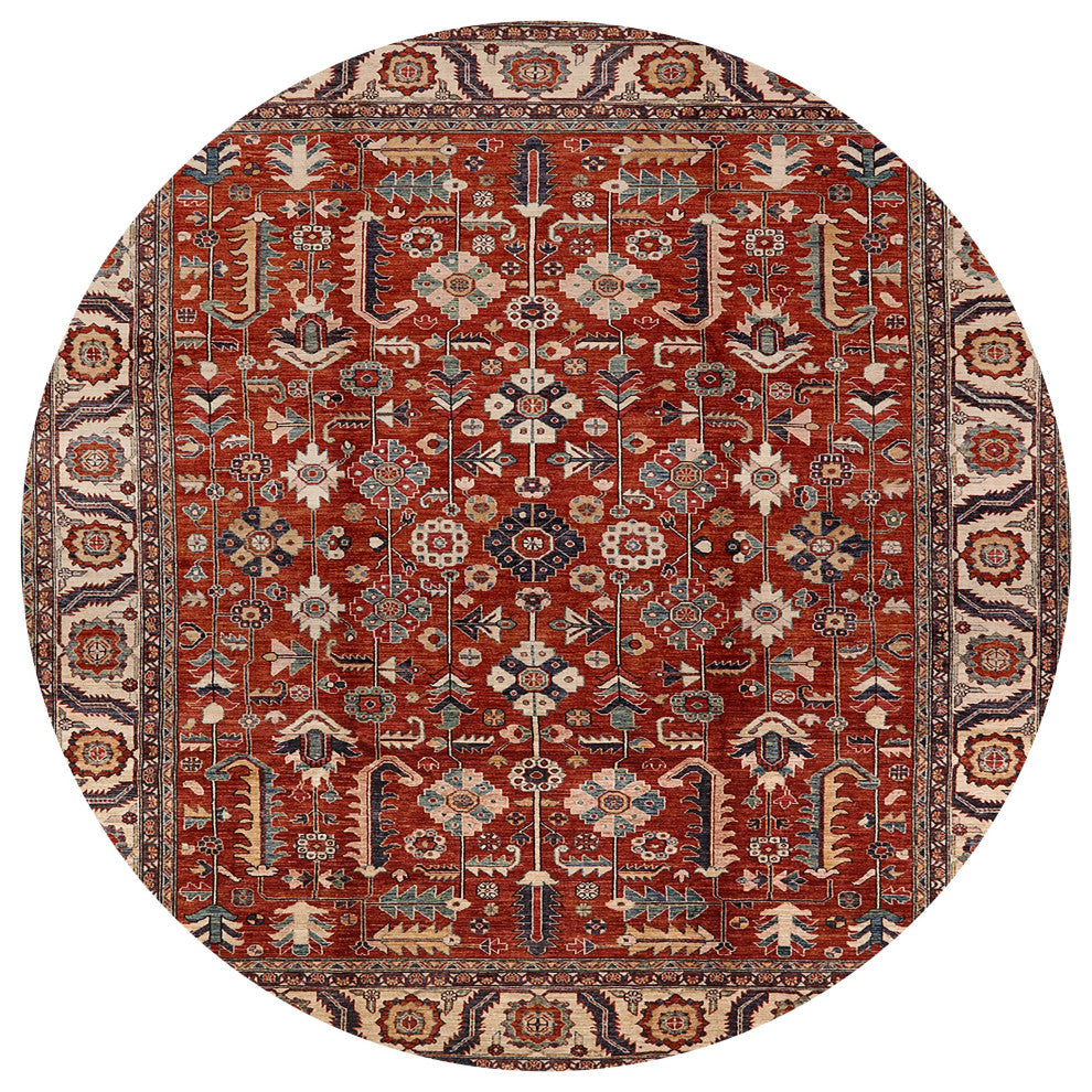 Ahgly Company Indoor Round Mid-Century Modern Area Rugs, 7' Round