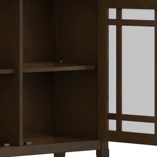Interior view with door open showing shelves.