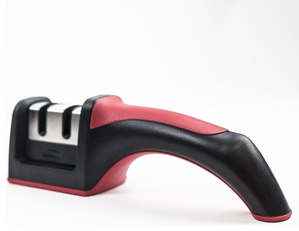 Professional Kitchen 2 Stage Knife Sharpener With Safety Soft Grip Handle