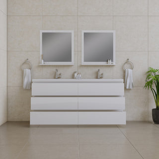 Paterno 72" Double Bathroom Vanity With Sink, White