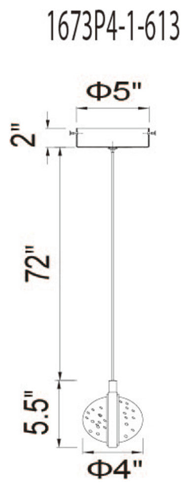 Salvador 4 in LED Integrated Polished Nickel Pendant