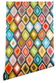 Deny Designs Sharon Turner Almas Diamond Ikat Wallpaper, Multi, 2'x4'