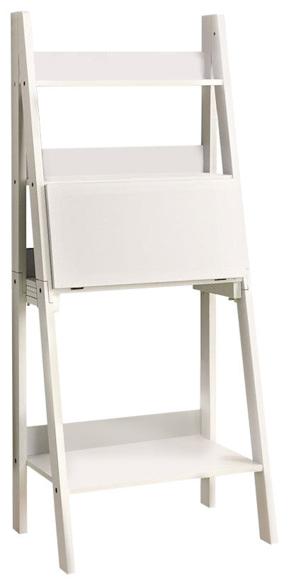 Computer Desk - 61"H / White Ladder Style