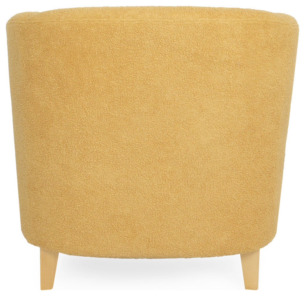 GDF Studio Kenta Contemporary Upholstered Fabric Club Chair, Mustard Yellow