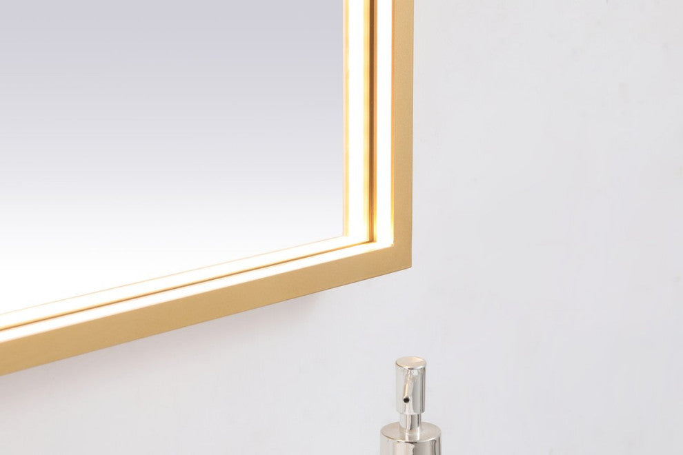 Modern Brass Led Mirror