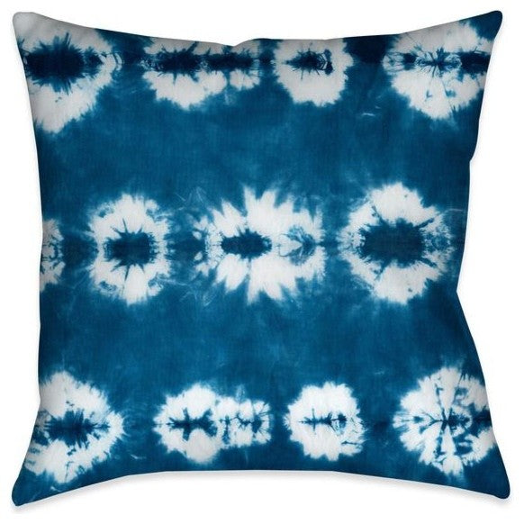 Kanoko Indigo Outdoor Decorative Pillow, 18"x18"