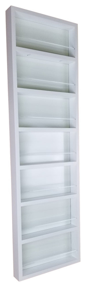 Meadow On the Wall Spice Rack 48"h x 11"w x 3.5"d, White Enamel