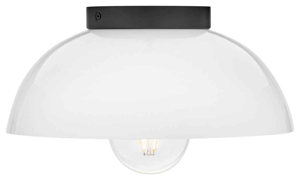 Lark Stu Small Flush Mount, Black