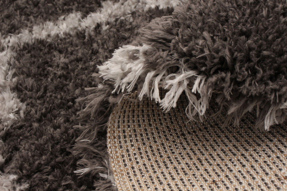 eCarpetGallery Shag Area Rug, Dark Grey, 5'3" x 7'3"