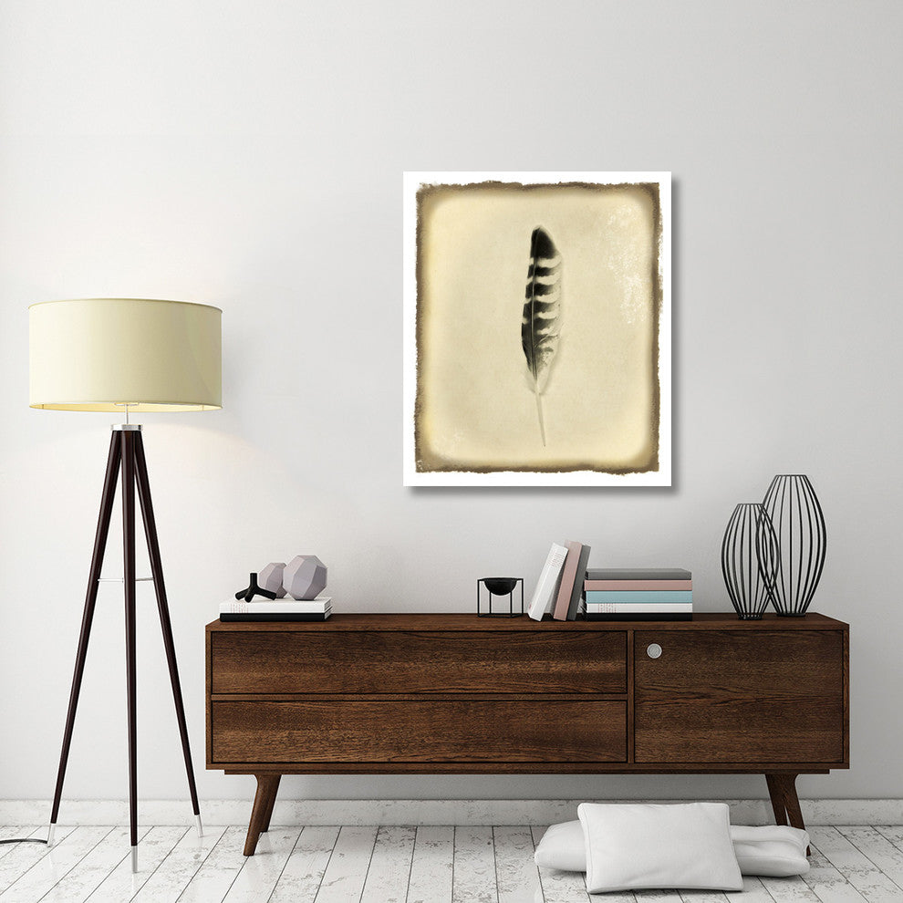 "Feather IV Vintage" Digital Paper Print by Debra Van Swearingen, 36"x42"