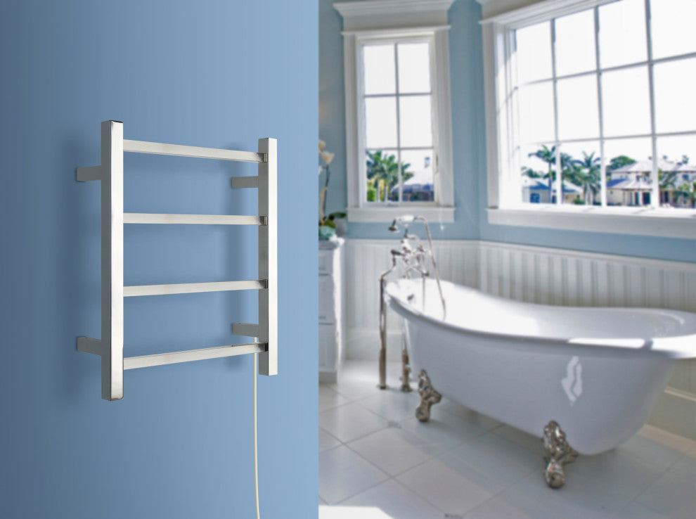 Palma Towel Warmer, Polished, Plug-in, 4 Bars