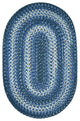 Homespice Decor - 22 x 72" Oval Navy Ultra Durable Braided Runner