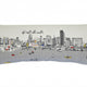 35" White Miami Daylight Skyline Lumbar Decorative Pillow