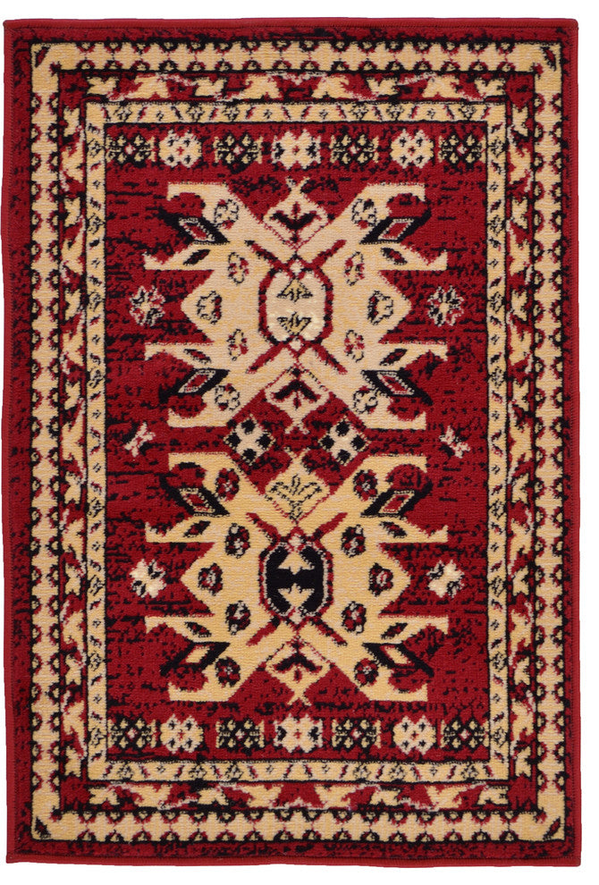 Unique Loom Red Oasis Taftan 2' 2 x 3' 0 Area Rug