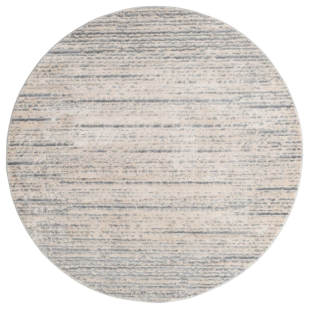 Unique Loom Oasis Calm Area Rug, Cream, 7' 0 X 7' 0 Round