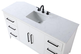 Home Living 60" Single Bathroom Vanity, White