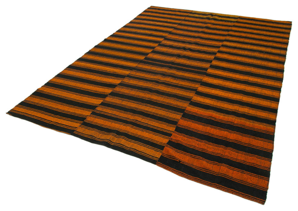 Rug N Carpet - Handwoven Turkish 6' 6'' x 9' 4'' Contemporary Wool Kilim Rug