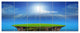 Blue Sky and Sun Shining, Landscape Canvas Art Print, 70"x28", 6 Panels