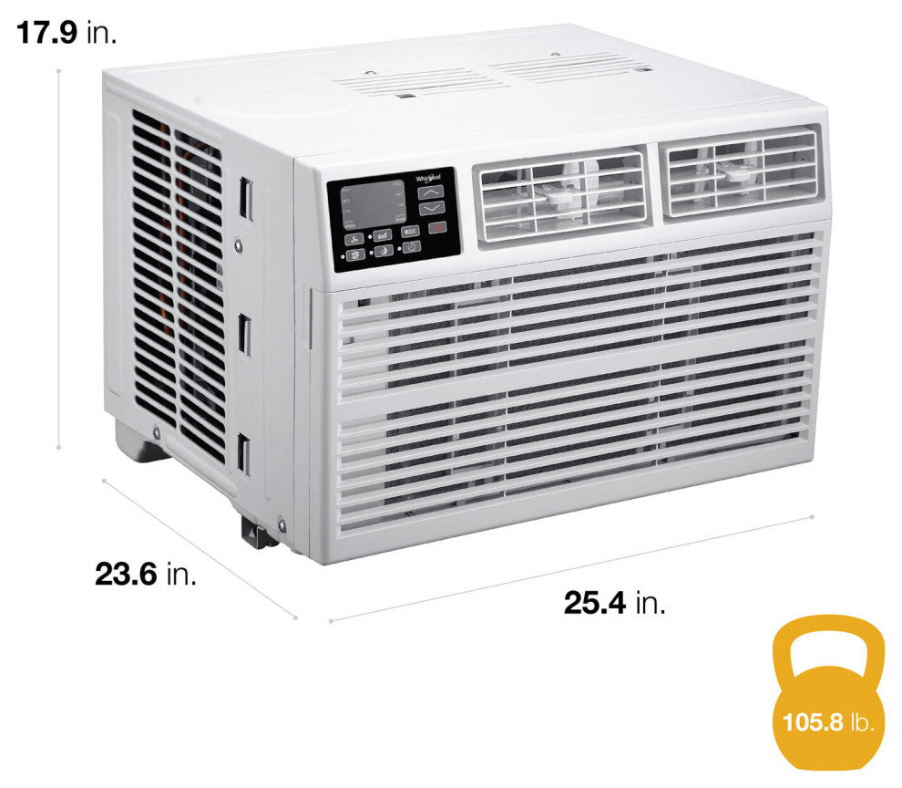 Whirlpool 15,000 BTU 115V Window-Mounted Air Conditioner With Remote Control