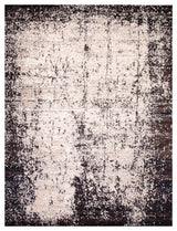 Transitional Distressed Oriental Stripes Area Rug, Beige, 6x9'