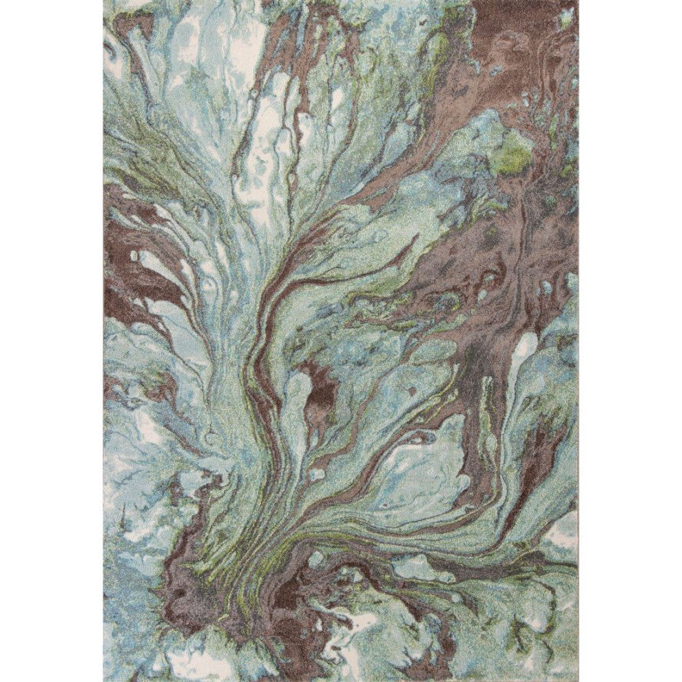 KAS Illusions 6203 Seafoam Watercolors Area Rug, 9'10"x13'2"