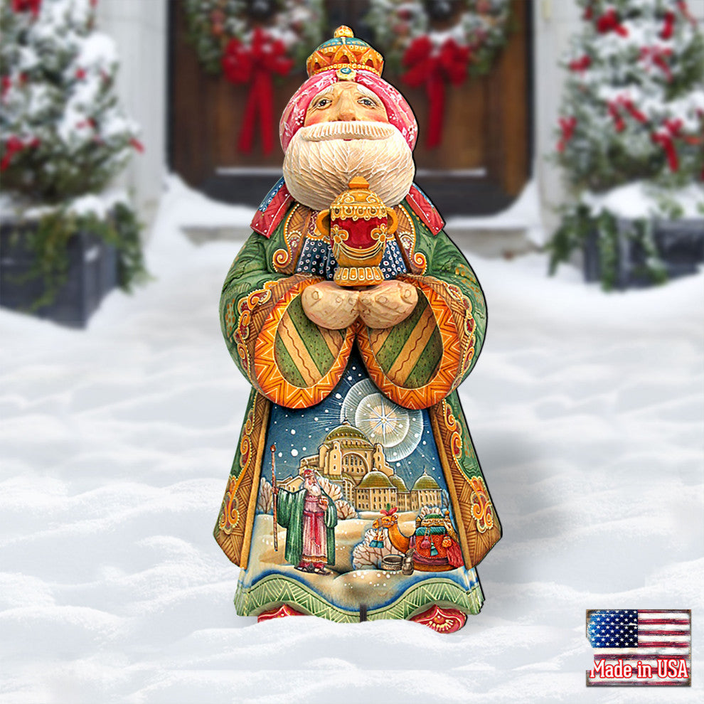 King Gaspar Wood Free Standing Outdoor Decor