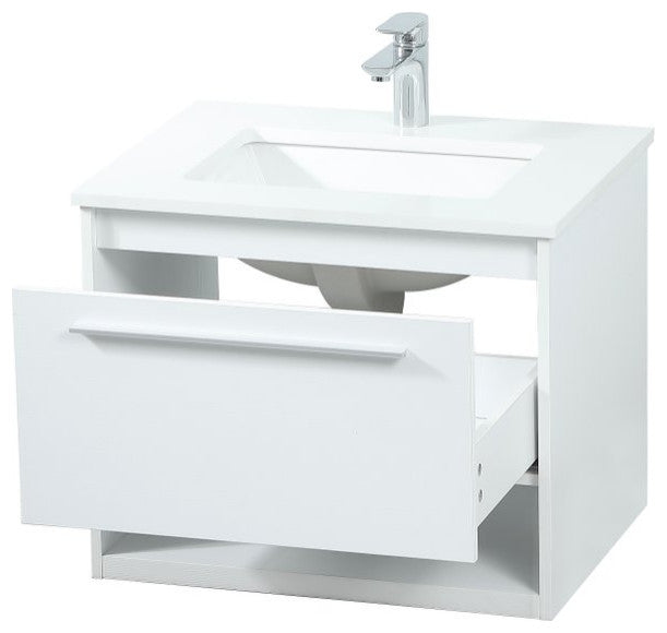 Elegant Decor Roman Bathroom Vanity White