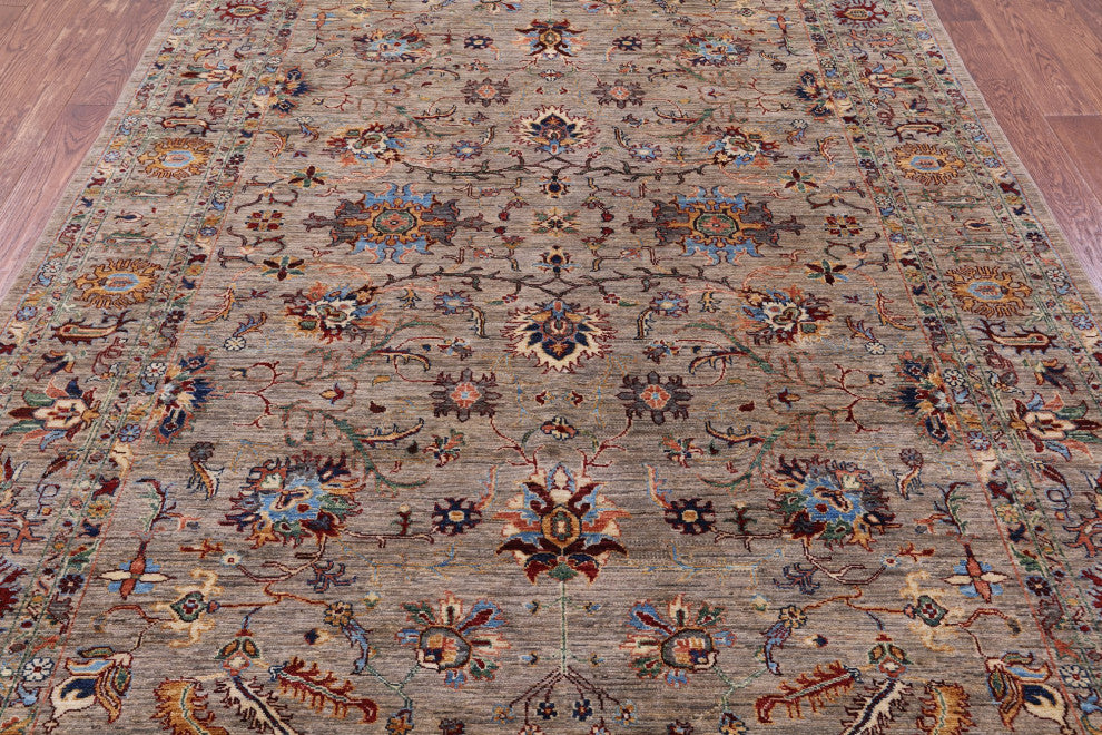 Persian Tabriz Handmade Wool Rug 6' 10" X 9' 10" Q9999