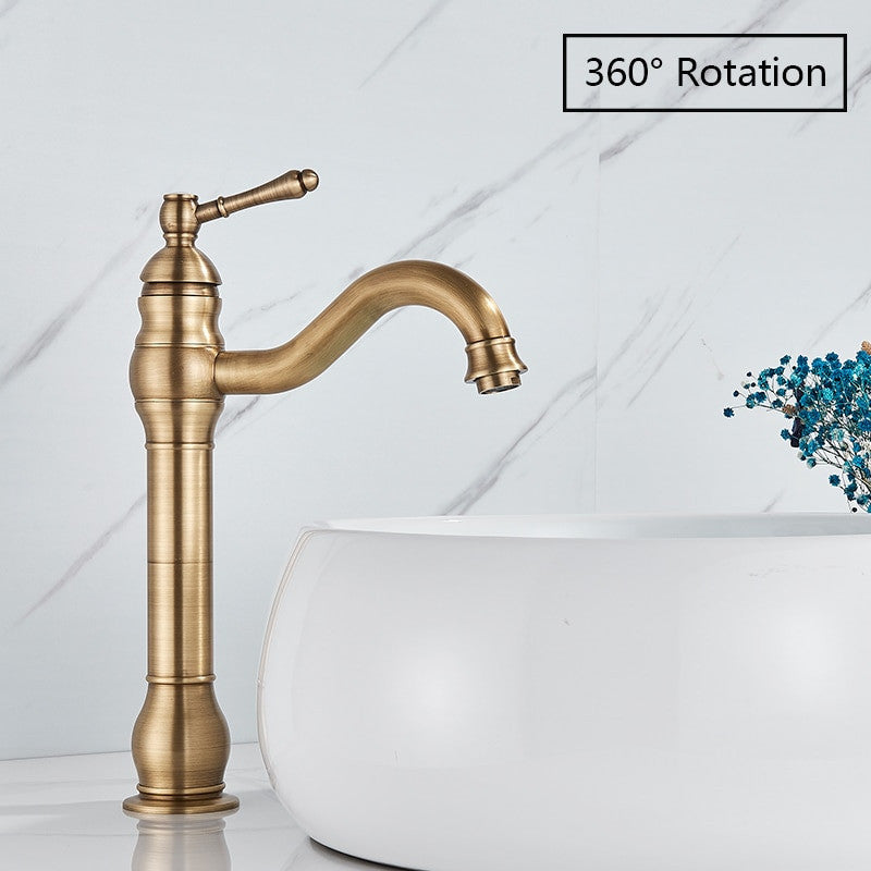 ROZIN Antique Brass Bathroom Sink Faucet