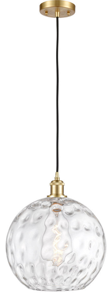 Innovations 516-1P-SG-G1215-12-LED 1-Light Mini Pendant, Satin Gold