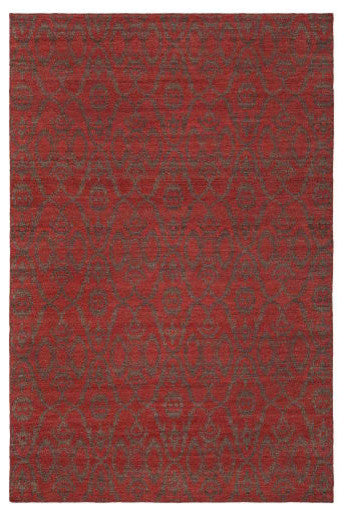 Winnie Contemporary Area Rug, Red/Gray, 5'x7'6"
