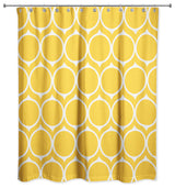 Mid Mod Circles Shower Curtain, Yellow