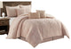 Farisa 7 Piece Comforter Set, Blush, King