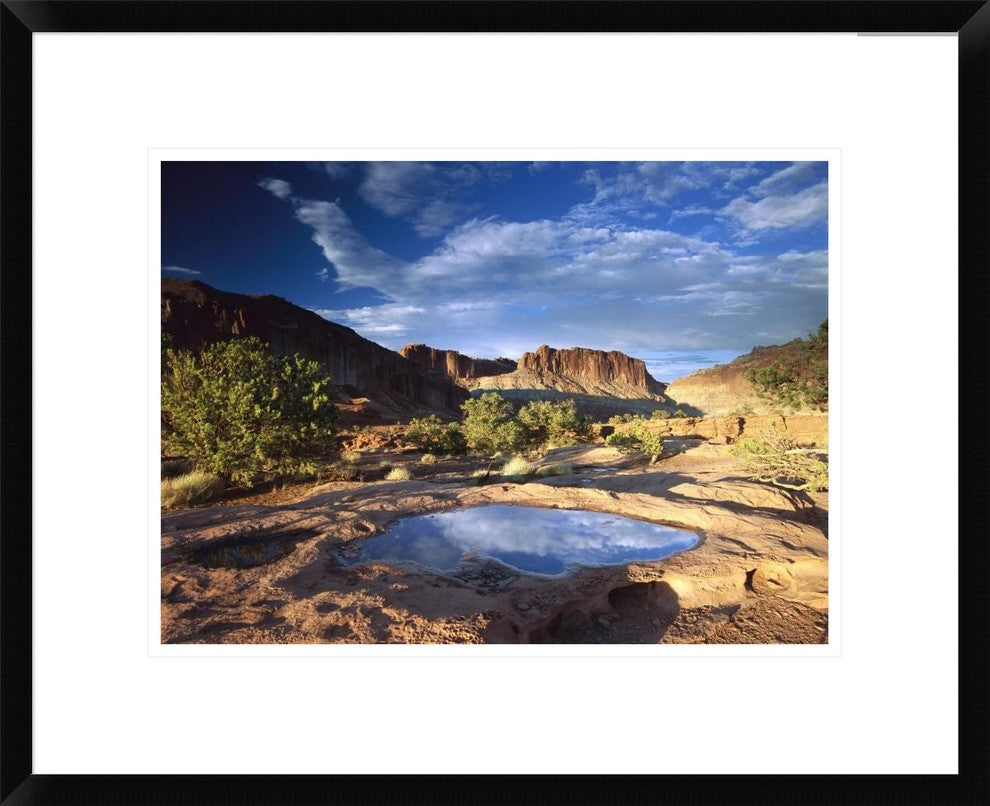 Water Pothole At Panorama Point, Capitol Reef National Park, Utah, 22"x18"