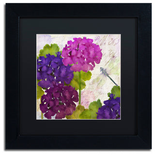 Color Bakery 'Gaia II' Art, Black Frame, Black Mat, 11"x11"