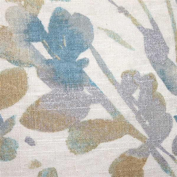 Pillow Decor, Linen Leaf Marine Throw Pillow 20x20