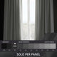 Chalk Off White Textured Bellino Room Darkening Curtain Single Panel, 50"x108"