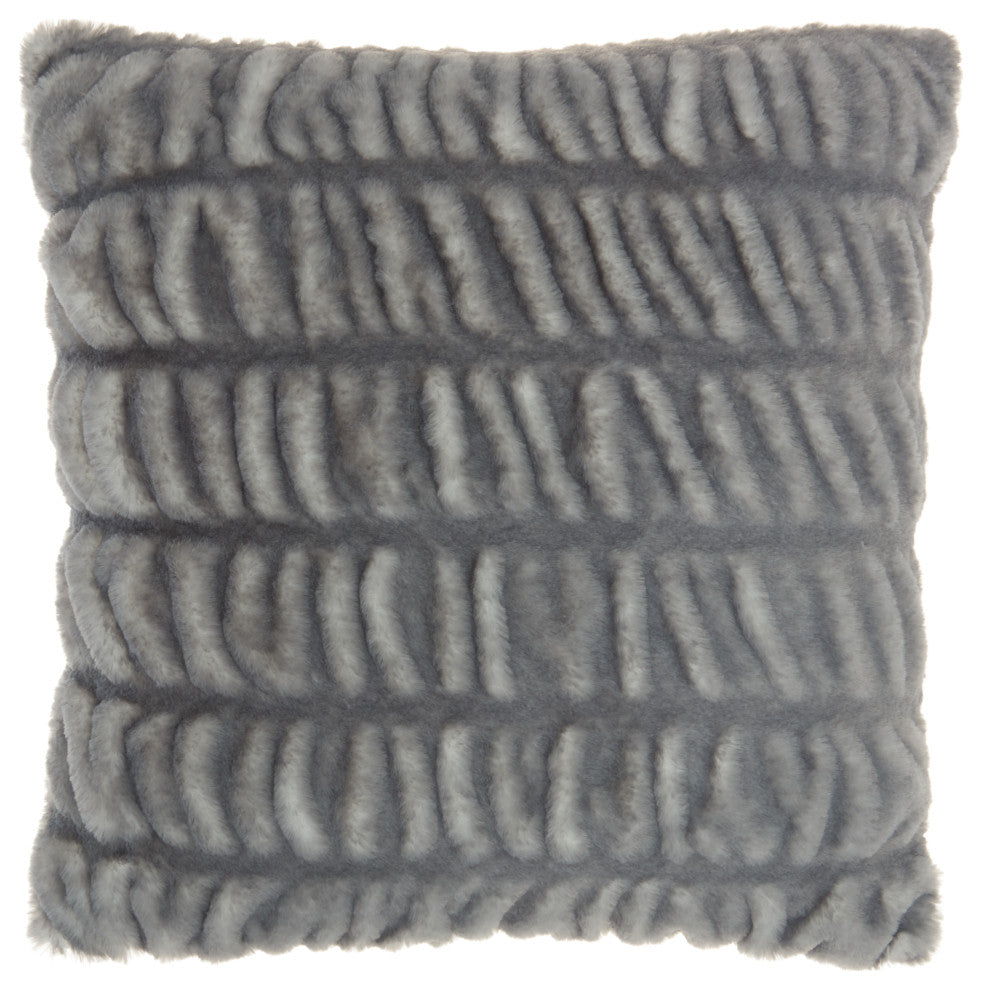 Mina Victory SN101 Throw Pillow, Charcoal, 20"X20"