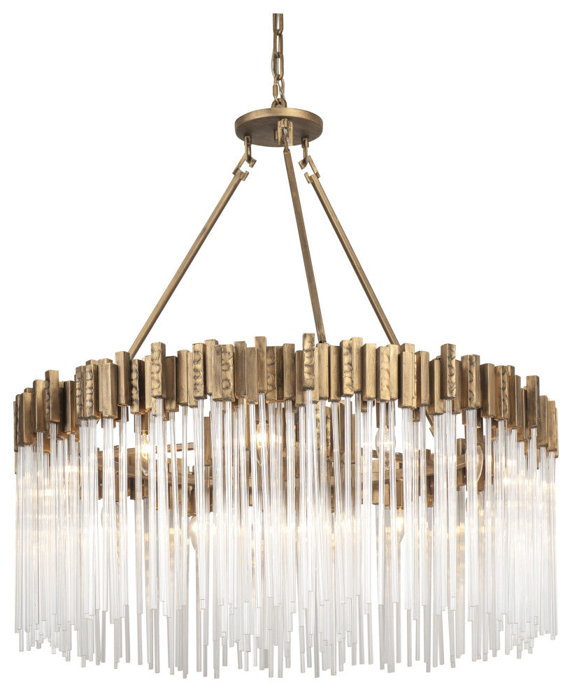 Matrix 12 Light Pendant, Havana Gold