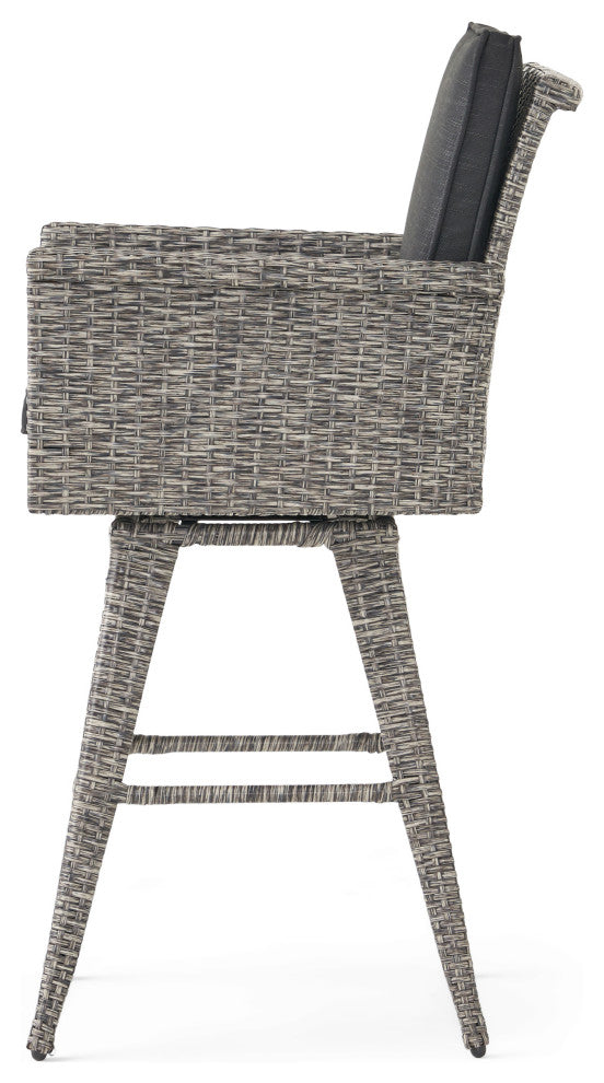 GDF Studio 5-Piece Venice Outdoor Wicker Dining Bar Set