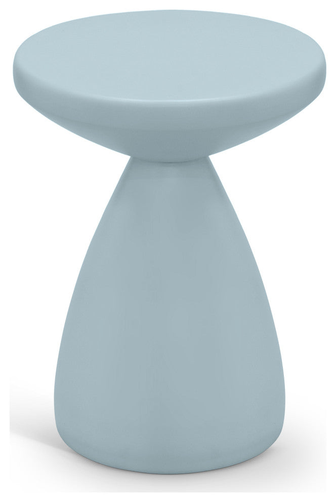 Anika Iron End / Side Table, Light Blue
